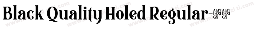 Black Quality Holed Regular字体转换
